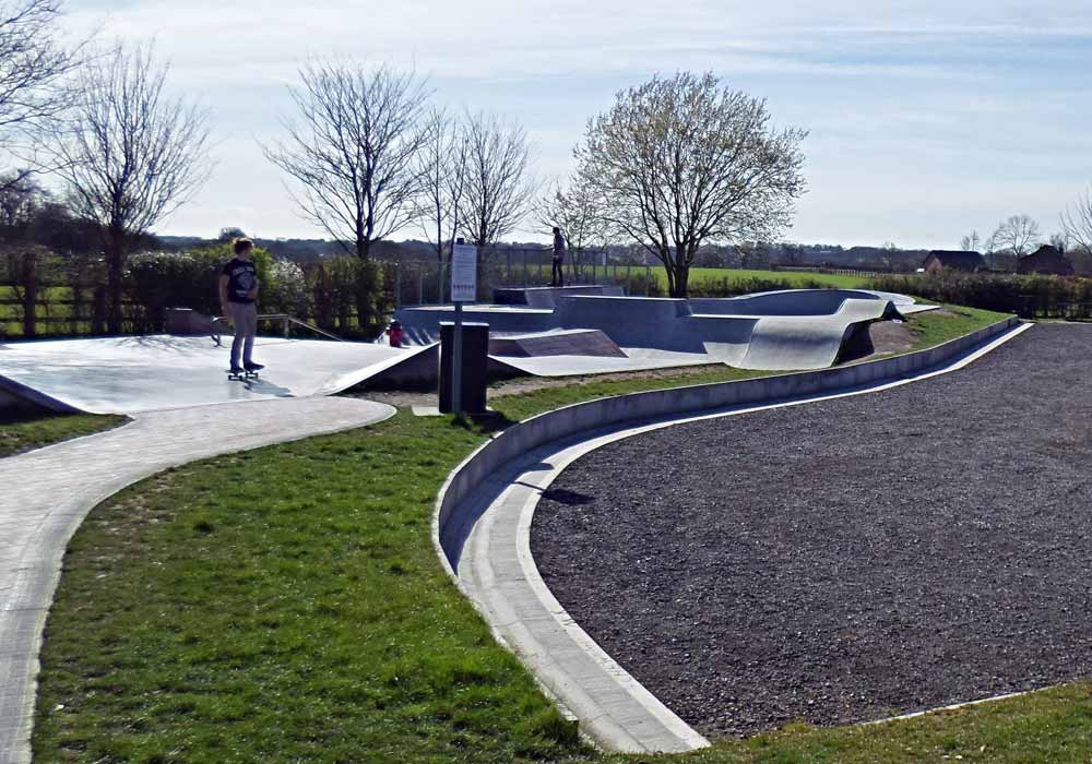 photograph of the euxton skatepark