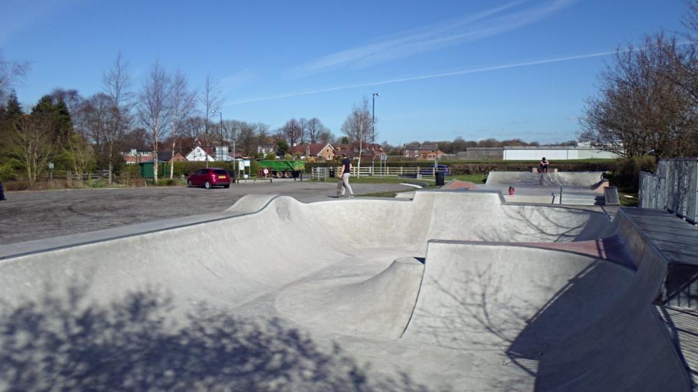 Skatepark - View of double bowl