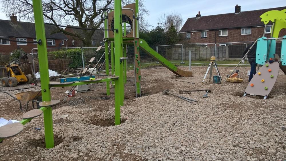 Greenside Play Area - February 2018 - New items begin to arrive 