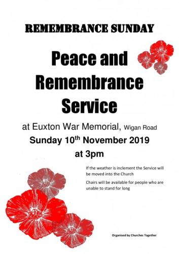 Remembrance Sunday Service at the War Memorial